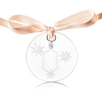 Christmas ornament 6 cm O clear