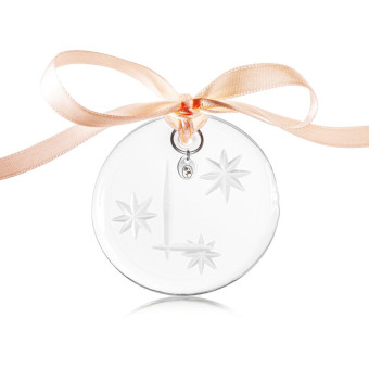 Christmas ornament 6 cm L clear