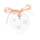 Christmas ornament 6 cm J clear