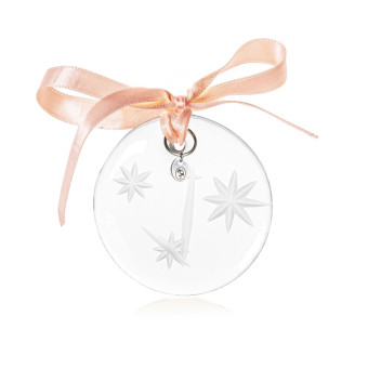 Christmas ornament 6 cm J clear