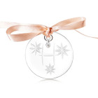 Christmas ornament 6 cm H clear