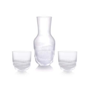 Carafe REI clear + 2 Glasses