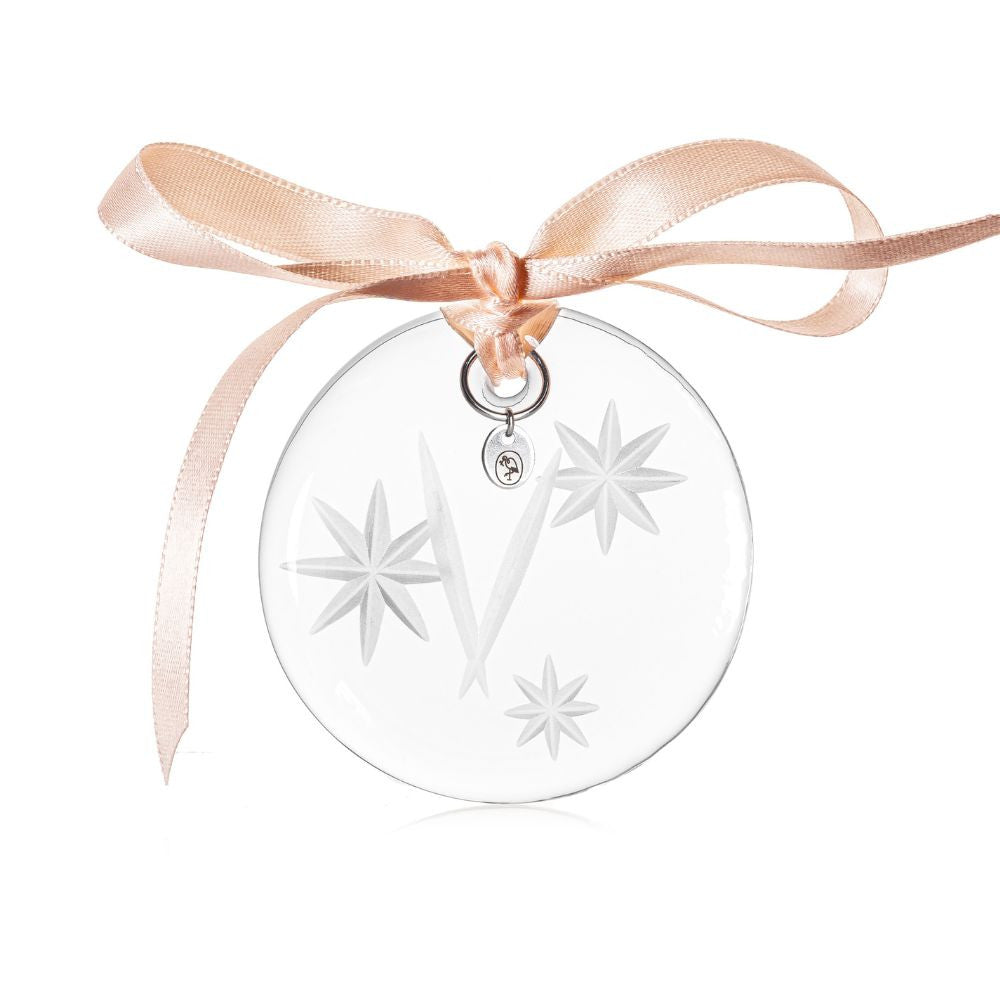 Vánoční ozdoba 6 cm V clear