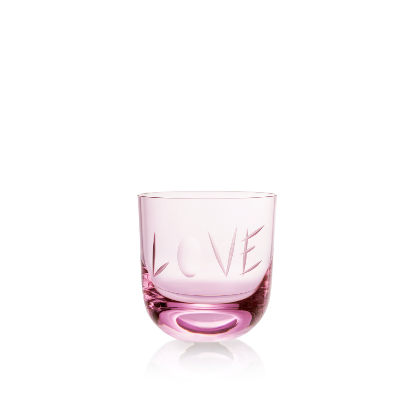 Karafa Love I pink 1200 ml + 2 sklenice  Love II pink 200 ml