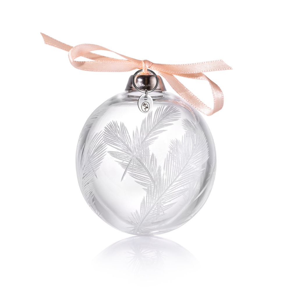 Vánoční ozdoba Feathers II 7,5 cm clear