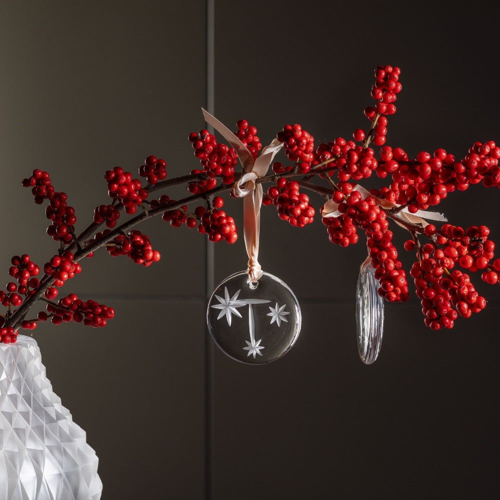 Christmas ornament 6 cm H clear