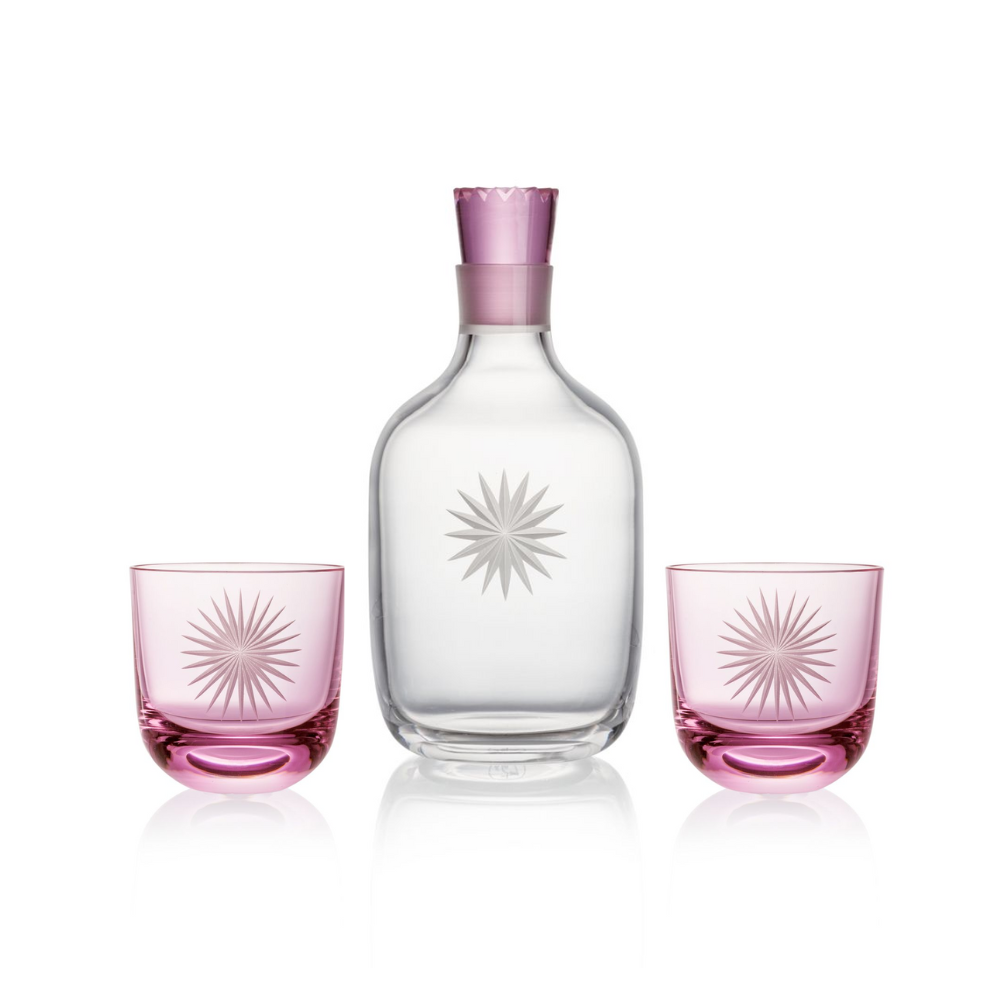 Karafa Amadeus pink + 2 sklenice Stella