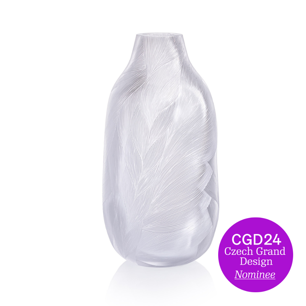 Váza TRACES Unreality 35 cm clear