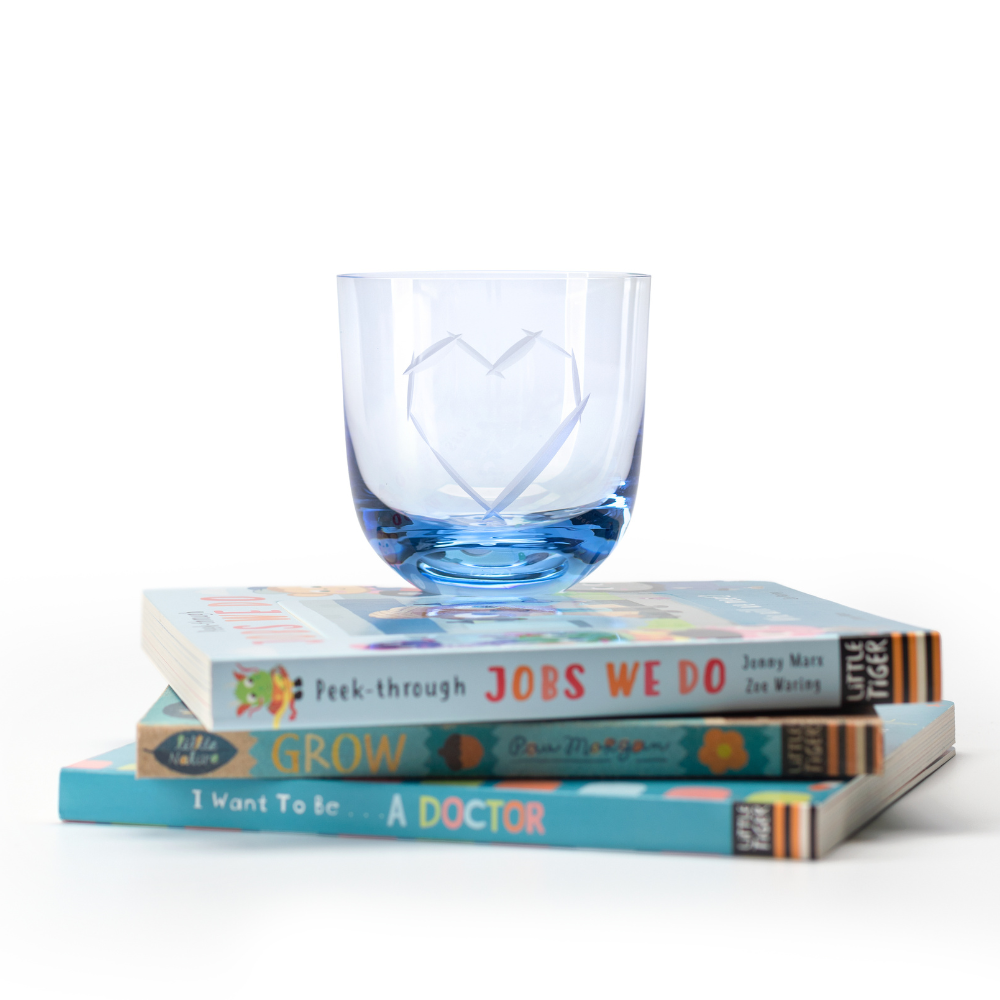 Karafa Love I 1200 ml + 2 sklenice  Love I 200 ml blue