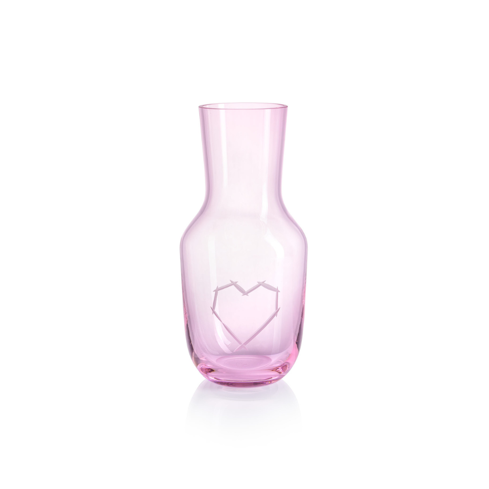 Karafa Love I pink 1200 ml + 2 sklenice  Love II pink 200 ml