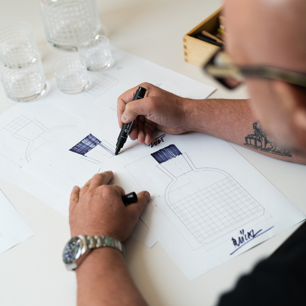 Carafe Quadrata 1000 ml