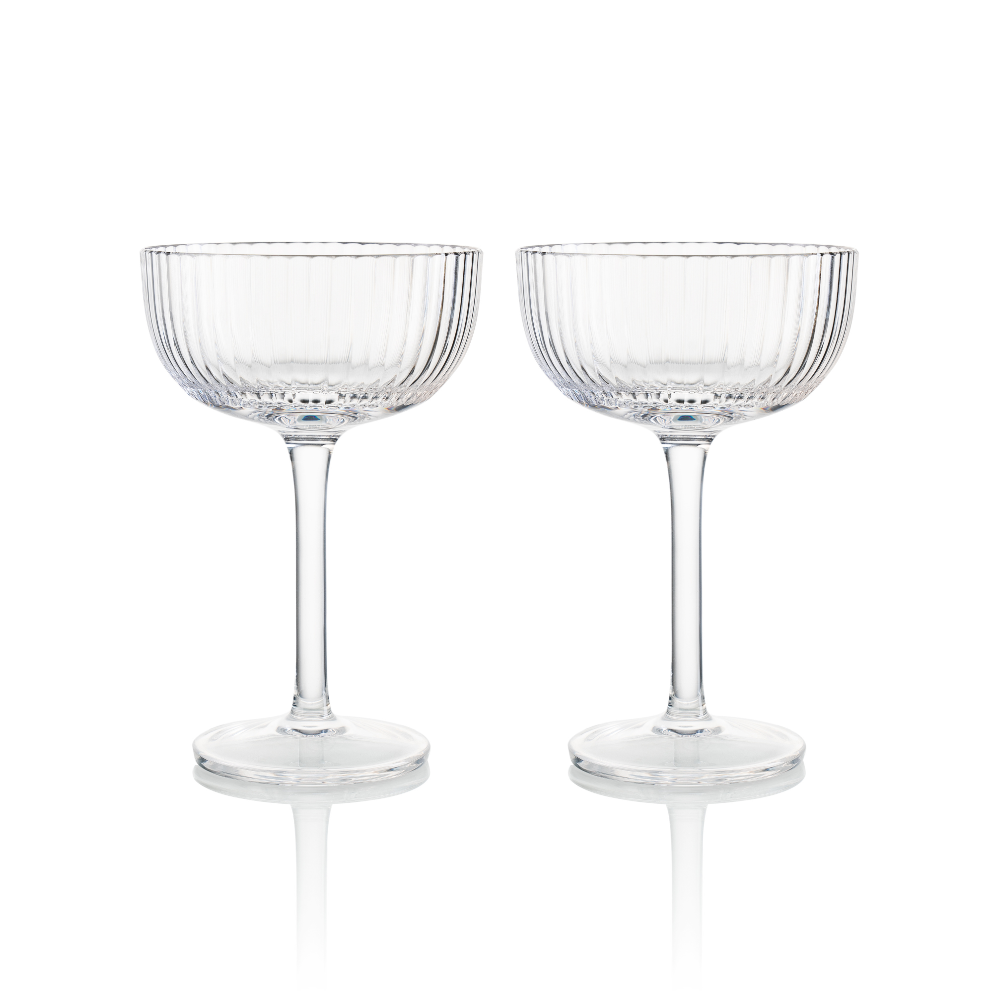 Sklenice na šampaňské Stripes II clear, sada 2 kusů