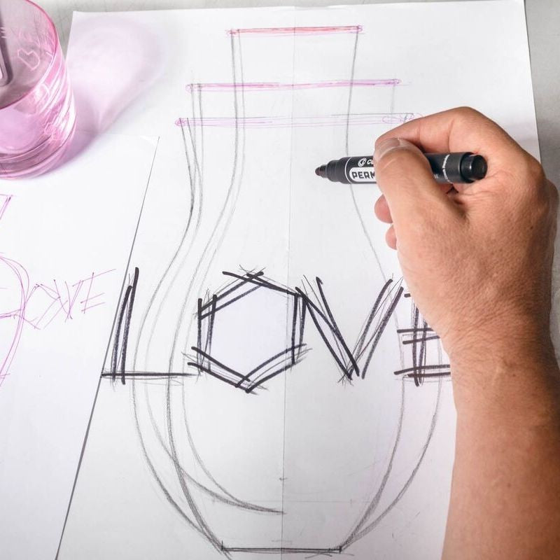 Váza Love zlato 27 cm