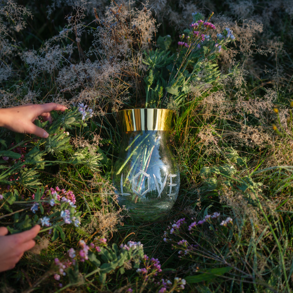 Váza Love zlato 27 cm