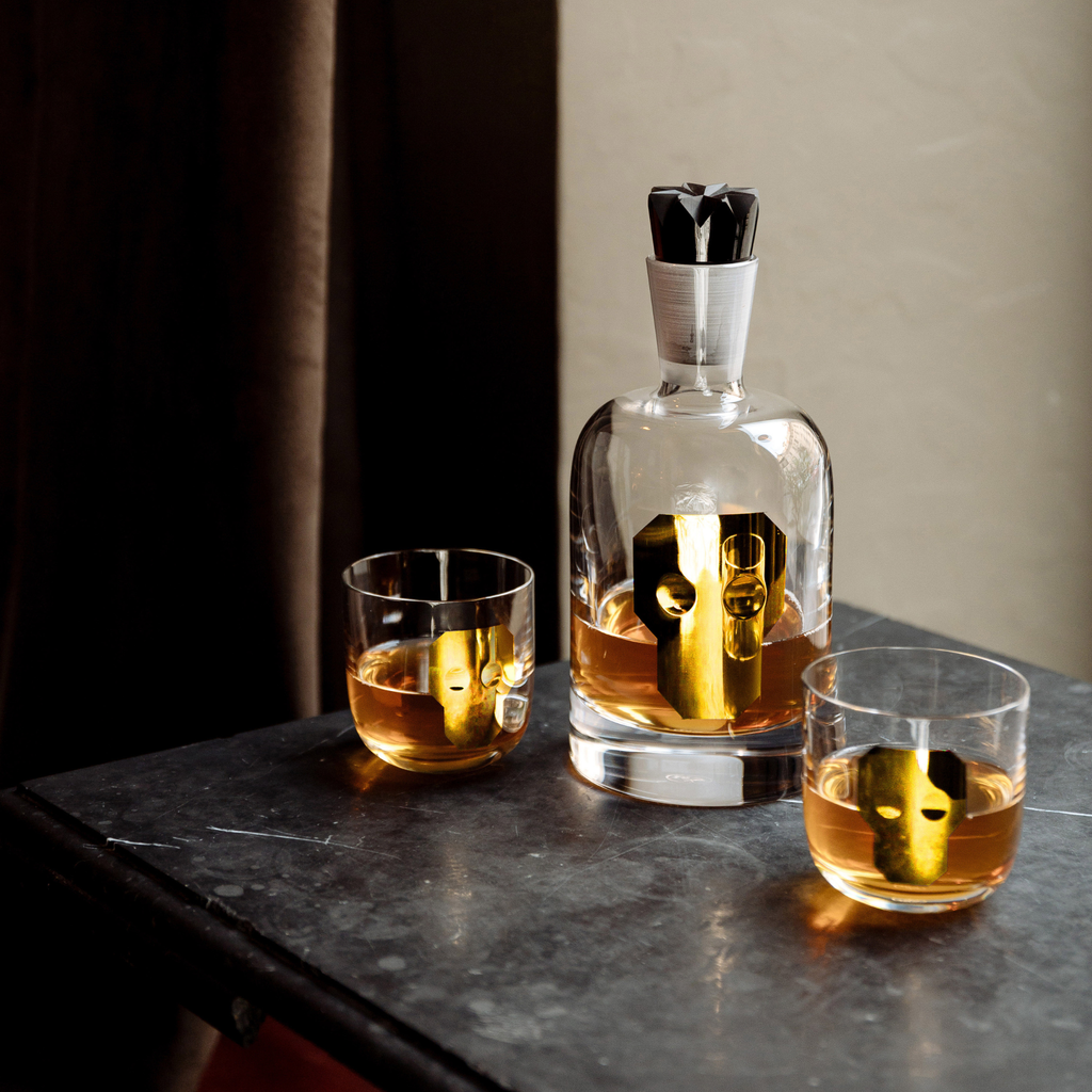 Karafa Hamlet zlato 1200 ml + 2 sklenice na whiskey